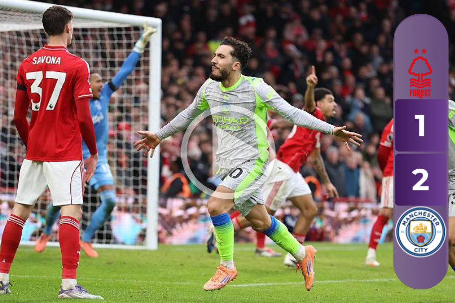 Nottingham Forest 1-2 Man City