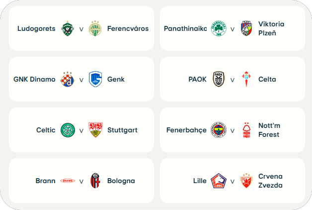 Europa League knockout play-off draw