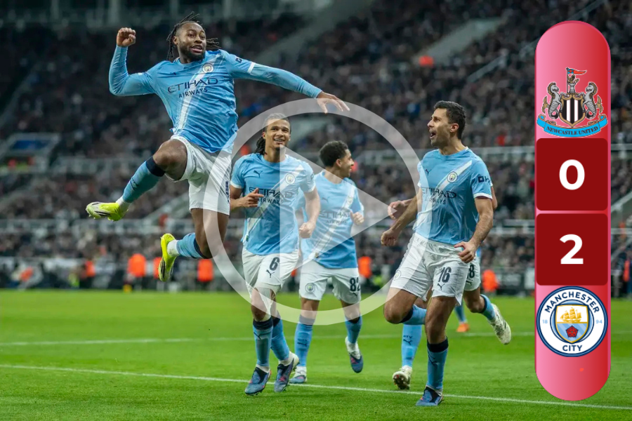 Newcastle 0-2 man city